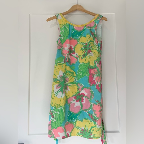Robe Lilly Pulitzer DELIA Shift Dress, Taille 4-6, Couleurs Pink Blue Green – Neuve Avec étiquettes, Style Frais Et Féminin